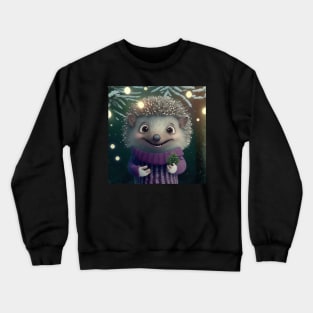 Cute Christmas Hedgehog Crewneck Sweatshirt